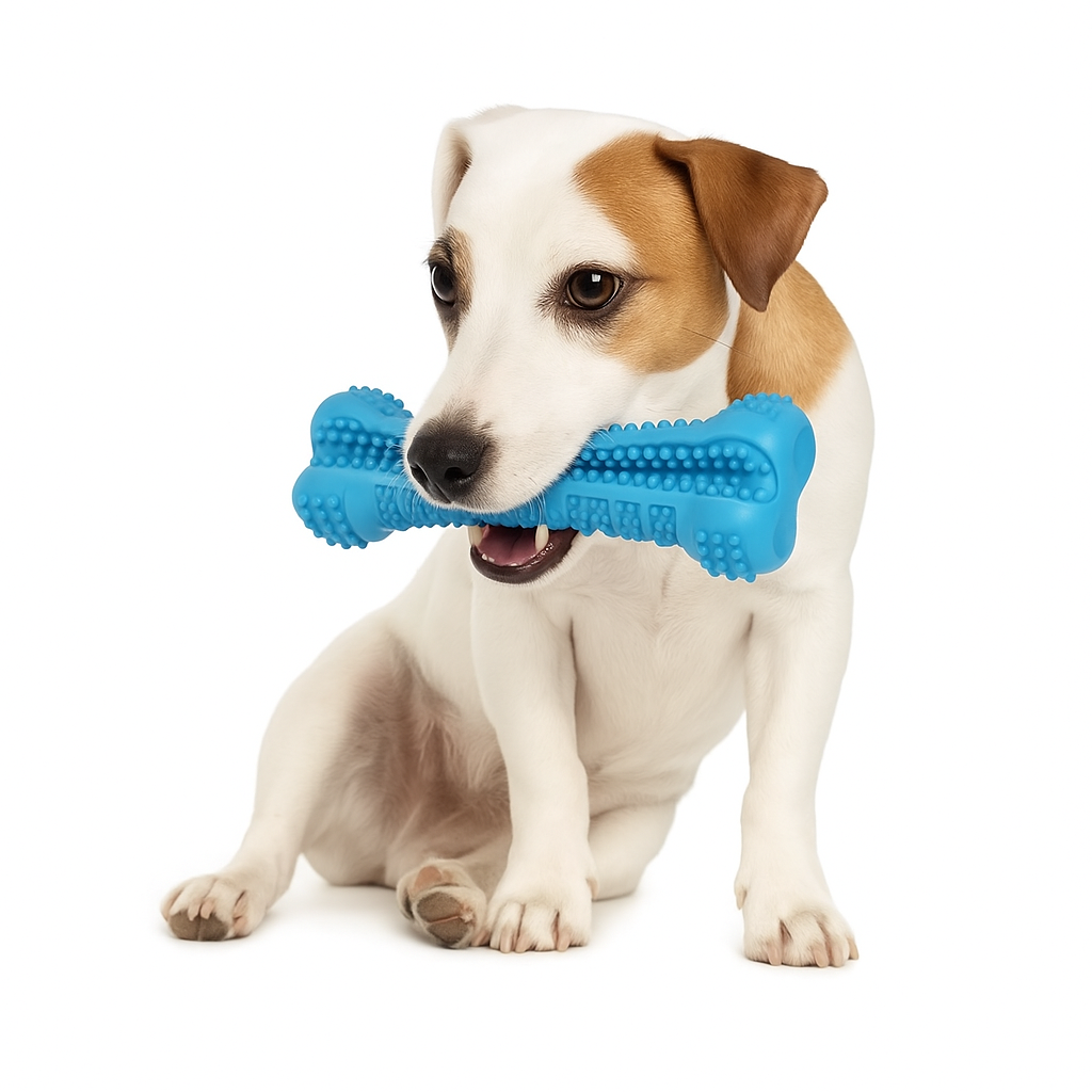 Spazzolino a 360° in Gomma Morbida per Cani