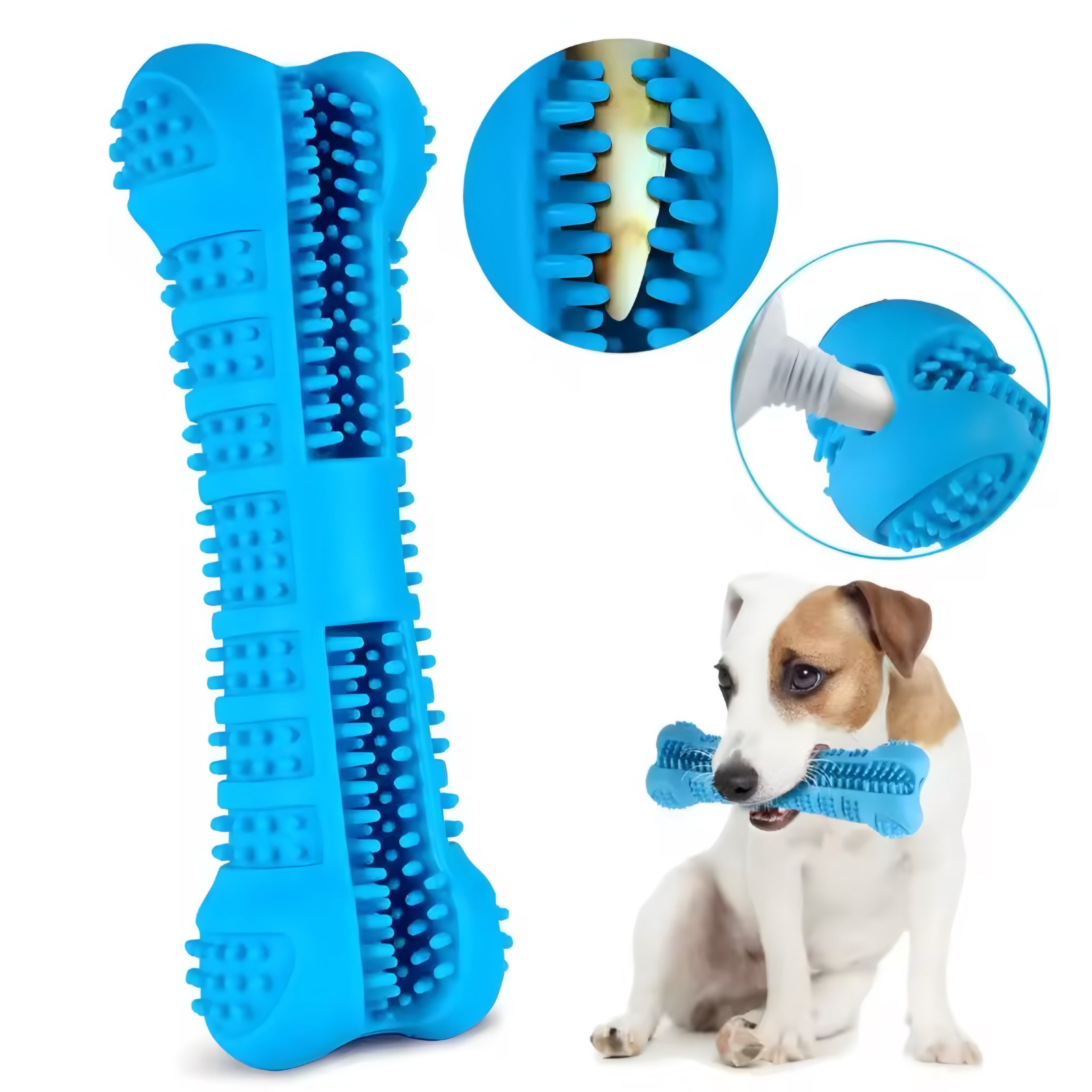 Spazzolino a 360° in Gomma Morbida per Cani